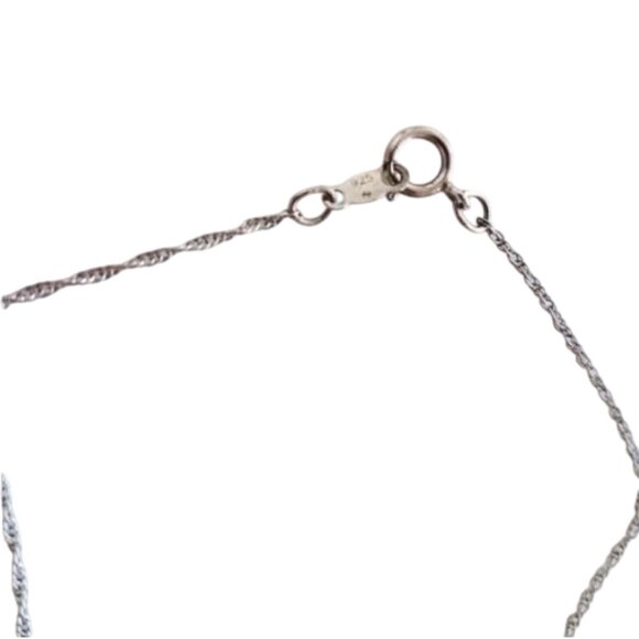 Zales Amethyst Solitaire Pendant Necklace 925 Silver Chain + Purple Stud Earring - Picture 3 of 8